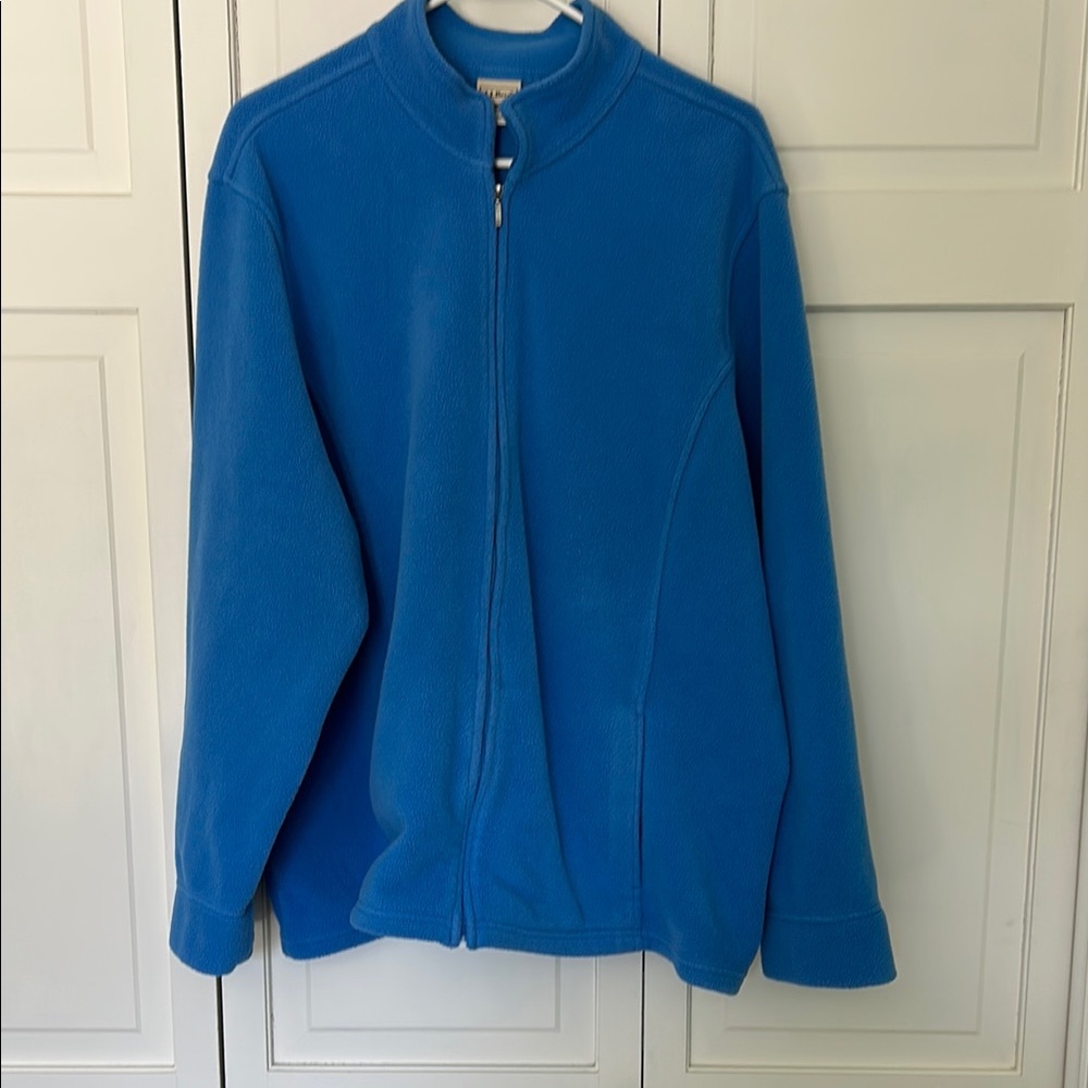 L.L. Bean Blue Cardigan Fleece with Zip-Up Style - Picture 13 of 13